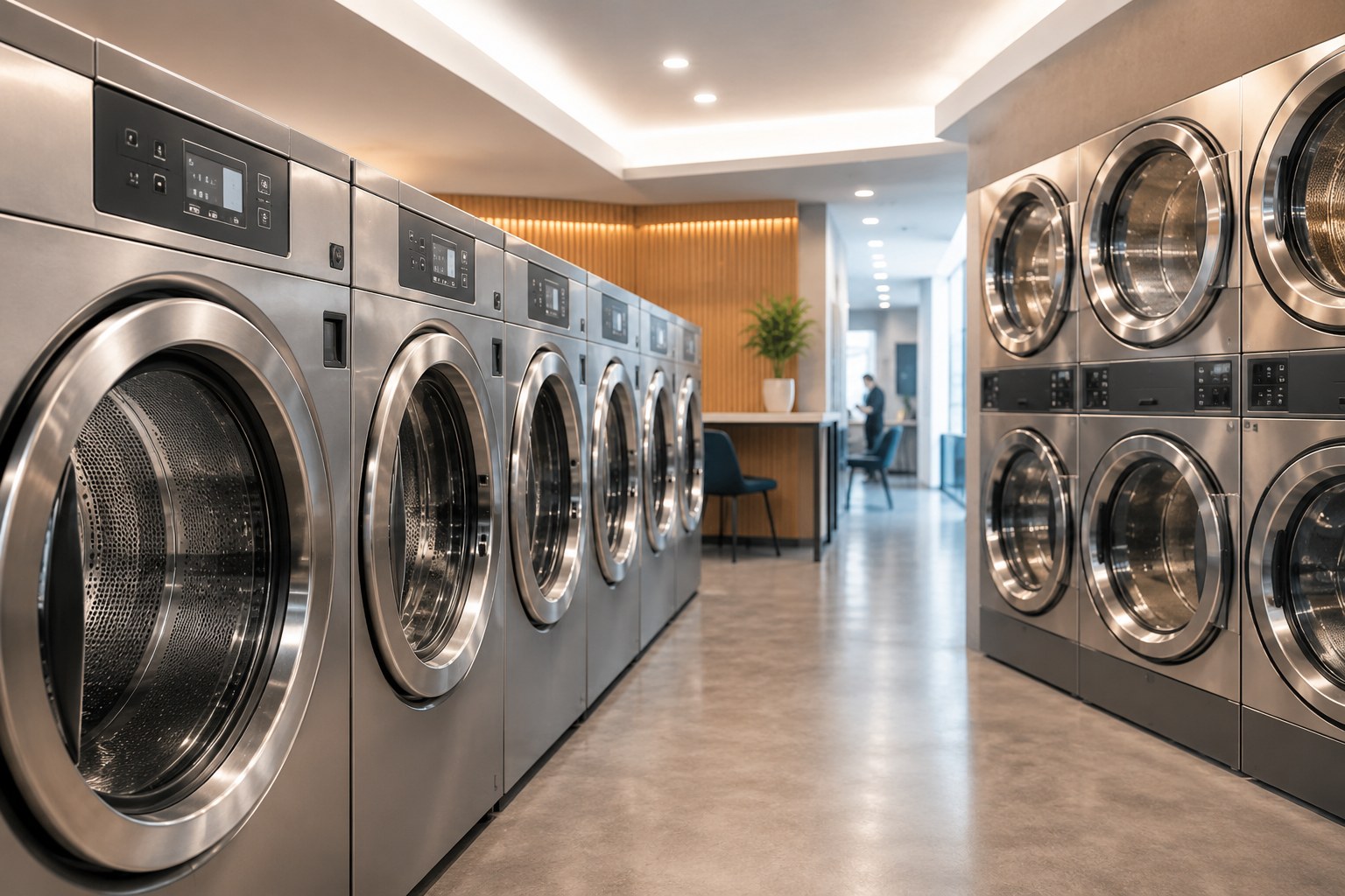 Lavatrici professionali in lavanderia self-service